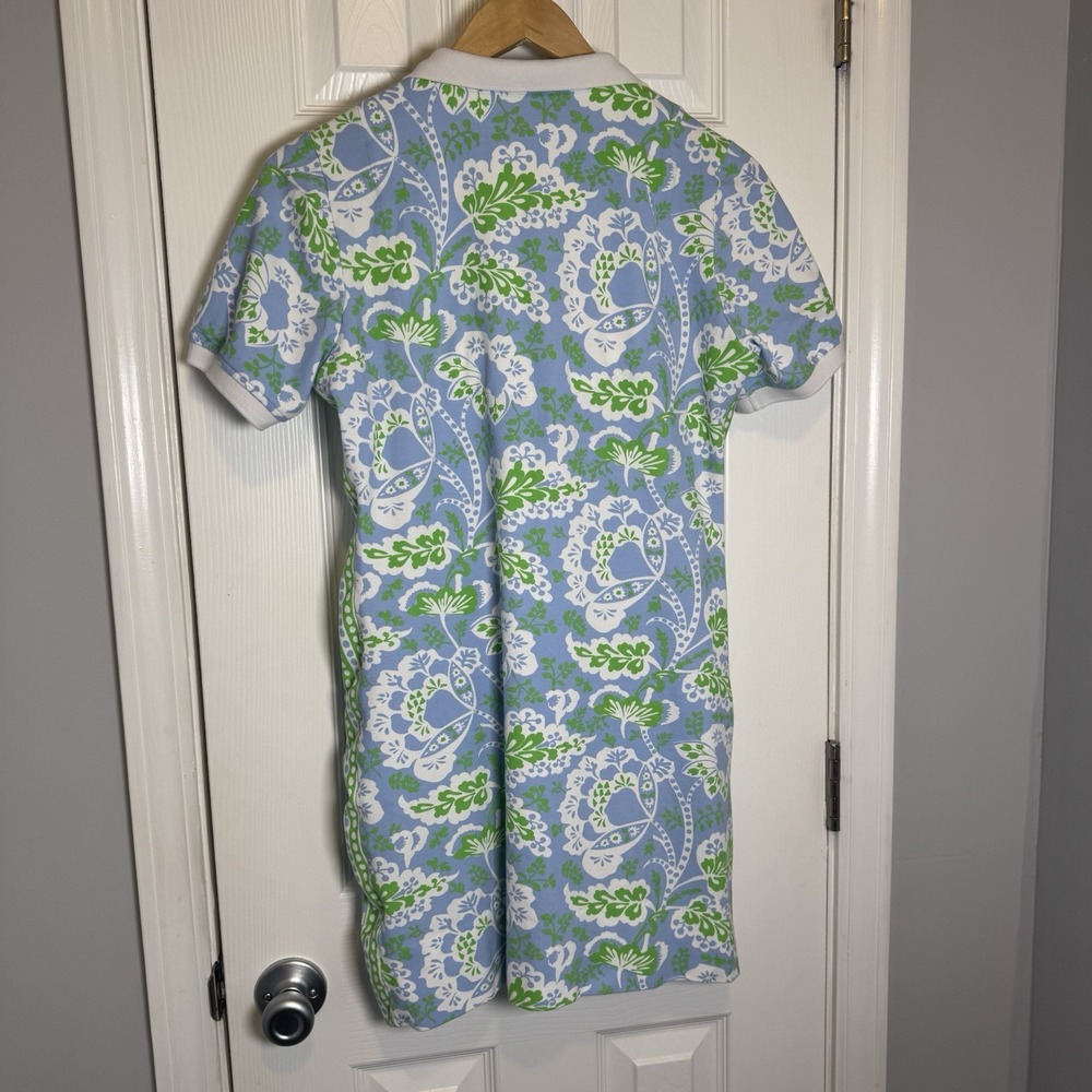 Gretchen Scott Dress Serve It Up Flora Periwinkle Stretchy Jersey Women's Medium - Picture 6 of 10